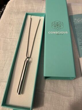 Conscious Stainless Steel Pendant Necklace in Silver